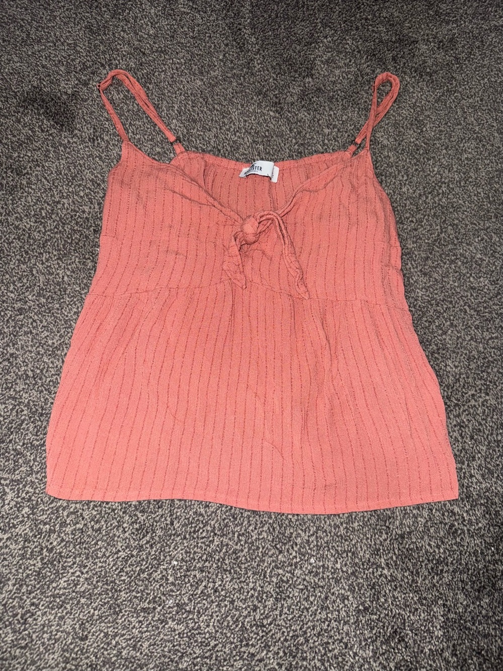 Hollister Coral Babydoll Cami Tank Top Women’s Large Adjustable Straps